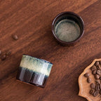 Espresso Cups Set of 2, Ceramic Espresso Cups, Expresso Shots Cups, 2.5oz Tea Cups, Demitasse Cups (2, magic outside)