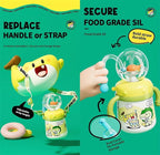 Stainless Steel Whale Fountain Tumbler with Handle 2025 Drinking Cup with Whale Squirt Insulated Travel Tumblers Kids Weighted Sippy Cup No Spill Cute Water Bottle with Lids and Straws Leak Proof (B2)