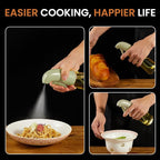Oil Sprayer for Cooking, Olive Oil Sprayer Mister, Olive Oil Spray Bottle for Cooking, Salads, BBQs and More (Green)