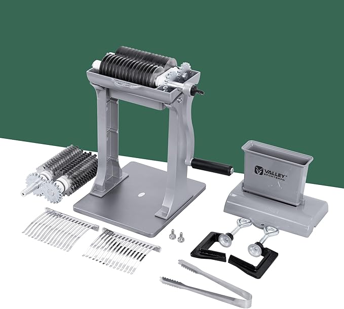 2-in-1 Manual Meat Tenderizer, Jerky Slicer, 2 Sets of Stainless Steel Blades, Tenderizing Blades and Jerky Slicer Blades, for Beef and Chicken, Silver