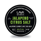 LAVA Premium Jalapeno Citrus Margarita Salt Cocktail Rimmer, All Natural Spicy Margarita Rimmer Salt, Sea Salt Rocks, Real Lime, No Silicon Dioxide, with Easy Screw-On Lid - 6oz