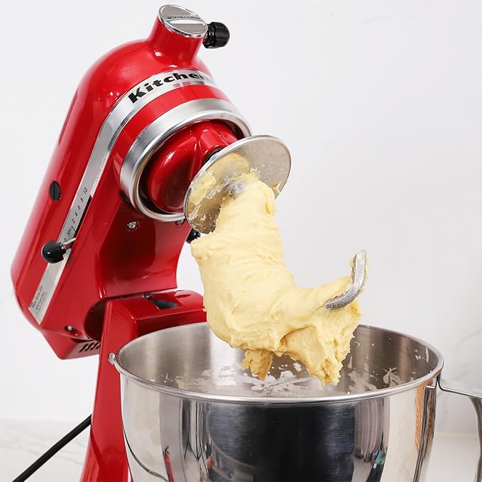 Stainless Steel Dough Hook for KitchenAid 4.5-5 Quart Tilt-Head Stand Mixers, Dishwasher Safe Metal Kneading Bread Hook Attachment for Kitchen Aid