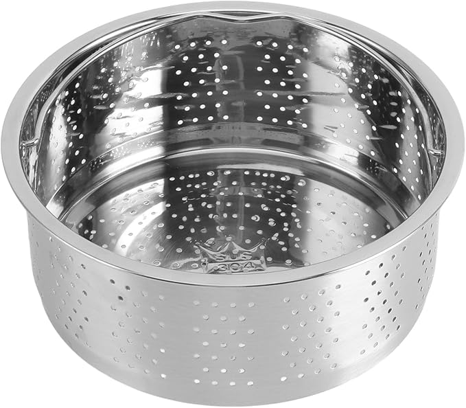 TOPINCN Steam Basket, Stainless Steel Steam Basket with Handle Sugar Removal Rice Cooker Insert Steaming Rack Steamer Cookware Steamer for Cooking (20cm)