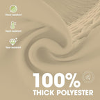 Pureegg Rectangle Table Cloth 60" x 84" – Durable Polyester Tablecloth Offers Reusable & Washable Protection, Ideal for Outdoor Party, Picnic, Wedding, Banquet and Birthday, Beige