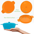 Bakerpan Silicone Microwave Egg Cooker, 4.75" x 1.75" Small Microwave Bowl with Lid, Mini Collapsible Silicone Egg Poacher, 1 1/2 Cup Capacity - Set of 4