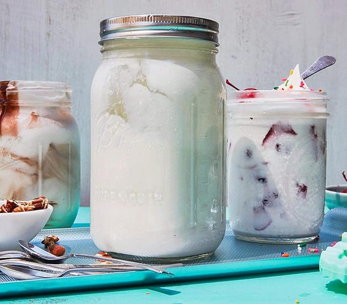 Bedoo Mason Jars 32 oz, 12 Pack Quart Mason Jars With Wide Mouth Lids, Glass Jars for Canning, Food Storage, Meal Prep, Overnight Oats, Fermenting, Pickling, DIY Projects