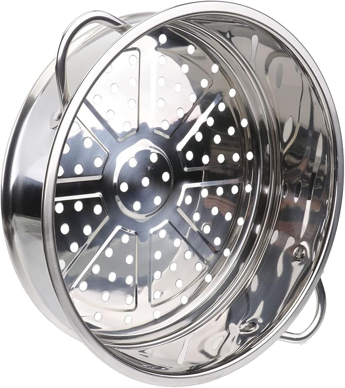STOBAZA 22cm/8.6in Stainless Steel Steamer Basket for Food Steamer Basket Insert Steam Rack Trivet, Steamer Grid Compatible with InstantPot Pressure Cooker Kitchen Cookware