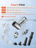 3000W Max Heavy Duty Electric Meat Grinder with Sausage Stuffer Maker & Kubbe Kit, Food Grinder with Blade & 3 Plates, Stainless Steel Meat Mincer Machine for Home Kitchen Use