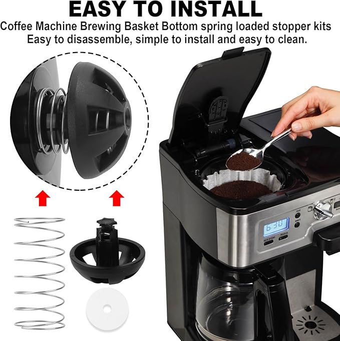 Coffee Replacement Brew Basket Spring Loaded Stopper for Hamilton/Mr. Coffee/Cuisinart Coffee Maker Parts, 990117900 990237500,Coffee Maker Parts -3 Pcs