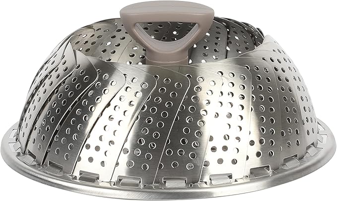 Martha Stewart Richburn 10.6" Telescopic Folding Steamer Insert w/Nylon Handle - Mirror Finish (Pack of 6)