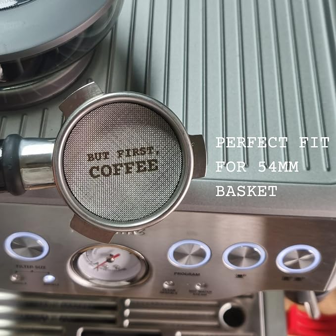 GEMINI Espresso Puck Screen - 53.3mm,1.7mm Thickness 150μm Espresso Filter Screen - Mesh Coffee Reusable Filter For Espresso Portafilter Filter Basket 54mm - Made With 316 Stainless Steel