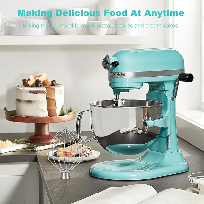 Wire Whip for KitchenAid Stand Mixer, airkitrep K5AWW Whisk Replacement, Stainless Steel 6 Wire Whip Attachment, Balloon Whisk Fit for Kitchen Aid 5 Quart Bowl-Lift, Ideal for Beating Eggs, Cream