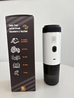 Portable Electric Espresso Machine, Travel Coffee Maker Brewer Compatible with Ground Coffee & NS Capsules (White with LCD Screen)