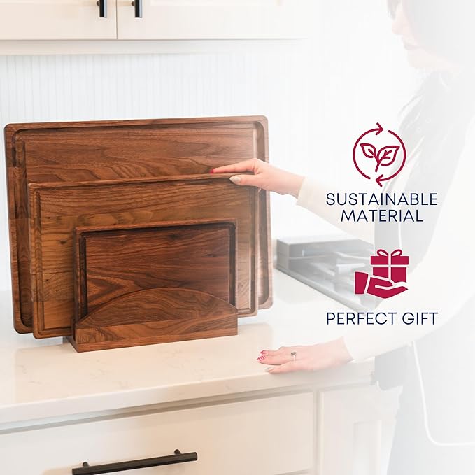Walnut Wood Cutting Board - Made in USA - Reversible - by Virginia Boys Kitchens