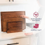 Walnut Wood Cutting Board - Made in USA - Reversible - by Virginia Boys Kitchens
