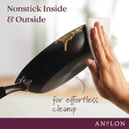 Anolon Advanced Home Hard-Anodized Nonstick Skillets (2 Piece Set- 10.25-Inch & 12.75-Inch, Onyx)