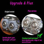 【PLUS】Meat Tenderizer for All KitchenAid Household Stand Mixers- Mixers Accesssories Attachment with Stainless Steel Gears, Black【Improved Extended New Version】