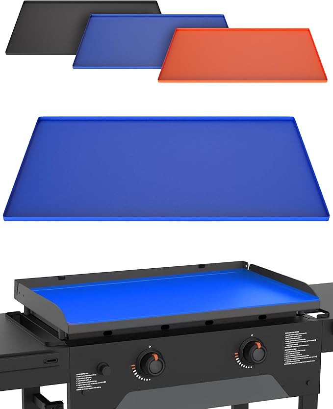 KITCHEN PERFECTION 28" Premium Silicone Griddle Cover Mat for Blackstone Griddle 28 Inch - Hermetic Protection from Rust & Debris All Year, Fits All Blackstone 28 Inch Models - Food Grade Silicone