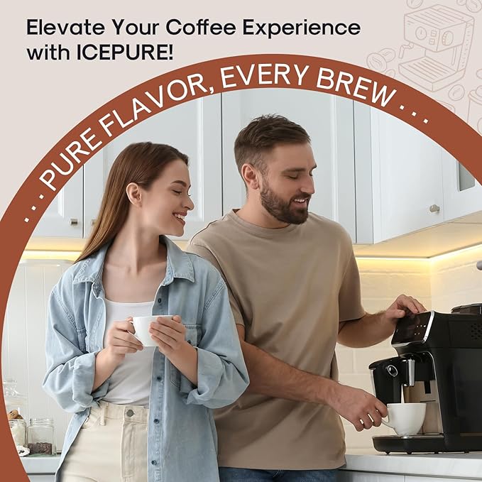 ICEPURE Coffee Machine Water Filter Compatible with Breville BWF100, Replacement for Breville Espresso Machine Filter, BWF100NA BES980XL BES920XL BES900XL BES860XL BES870XL, 12PACK