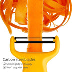 Vegetable Potato Peelers for Kitchen, Y Peeler for Apple Veggie Potatoes Fruits Carrot, Carbon Steel Blade 3-Pack Yellow/Black/Green