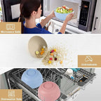 Wheat Straw Bowls Set 60 OZ Unbreakable Large Cereal Bowls Set of 6 Microwave and Dishwasher Safe Bowls Big Bowls for Dorm and Apartment BPA Free Soup Bowl for Serving Oatmeal and Salad Etc…