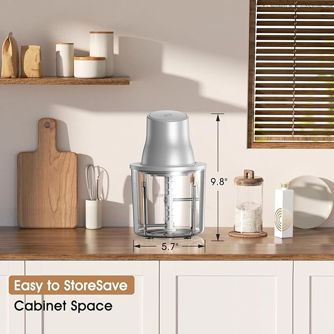 Food Processors, Electric Chicken Shredder & Meat Grinder Meat Shredder Tool Twist with 250W Copper Motor, 1.5L Bowl & Bi-Level Blades Anti-Slip Base for Meat/Fruits/Vegetable/Pet Food