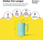 French Press Coffee Maker - Insulated, Stainless Steel Manual Coffee Makers For Home, Office Or Camping - Large 34oz Capacity For 4 Cups