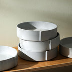 Stone Lain Bao 4-Piece Pasta Bowl Set Stoneware, Blue-Grey