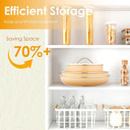 20pcs Ceramic Cookware Set Nonstick, Detachable Handle Pots and Pans Set, Non Toxic,No PFAS & PTFE & PFOA, Dishwasher/Oven Safe, RV Kitchen Set Removable Handle for Cooking, Yellow