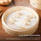 Bamboo Steamer Silicone Liners 12-Inch 6Pcs, BPA Free, Reusable & Non Stick for Food Steamer, Air Fryer, Steaming Dumpling Dim Sum Vegetable, Round Mesh Parchment Baking Sheet Paper