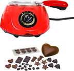 Total Chef Single Pot Chocolate Melter - Electric Candy Melting Hot Fondue Pot With 32+ Accessories, Serving 1 cup Dark or White Melted Chocolate For Dipping Party Desserts, 8.8 Oz (250 g) Capacity