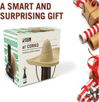 Elcorko Silicone Wine Stopper with Sombrero Design, Keeps Wine Fresh - Pack of 3