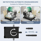 2 Tier Dish Drying Rack, Large-Capacity Dish Rack for Kitchen Counter, Anti-Rust Dish Strainer Rack with Drainboard Set, Kitchen Organizer with Cup Holder, Utensil Holder, Cutting-Board Holder