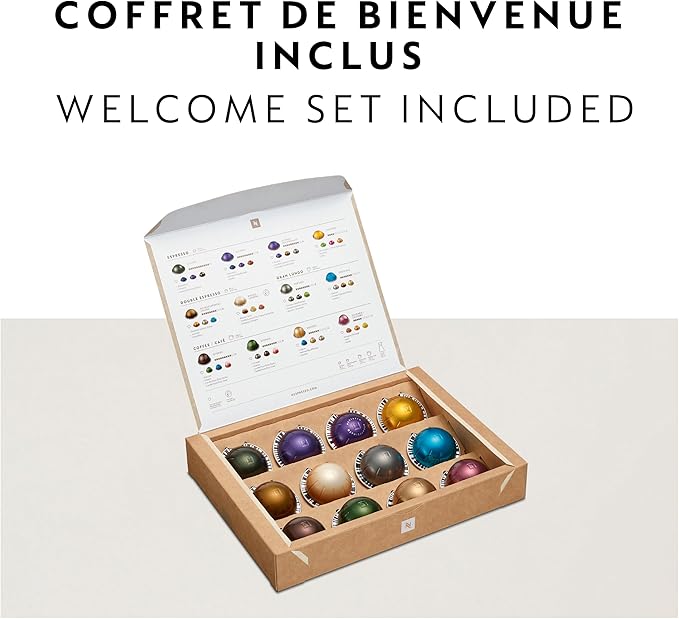 Nespresso Vertuo Pop+ Coffee and Espresso Maker by Breville with Milk Frother, Dark Grey