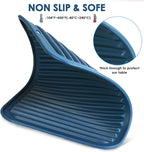 Silicone Mats for Kitchen Counter, 9x12'' Trivets for Hot Pots and Pans, Navy Blue Silicone Trivets for Hot Dishes, Protect Table Quartz Countertops, Indigo