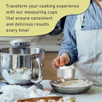 1PCS 2Cup (480ml, 16oz) Single Measuring Cup, Stainless Steel Measure Scoop, Metric and US Measurement, Dishwasher Safe