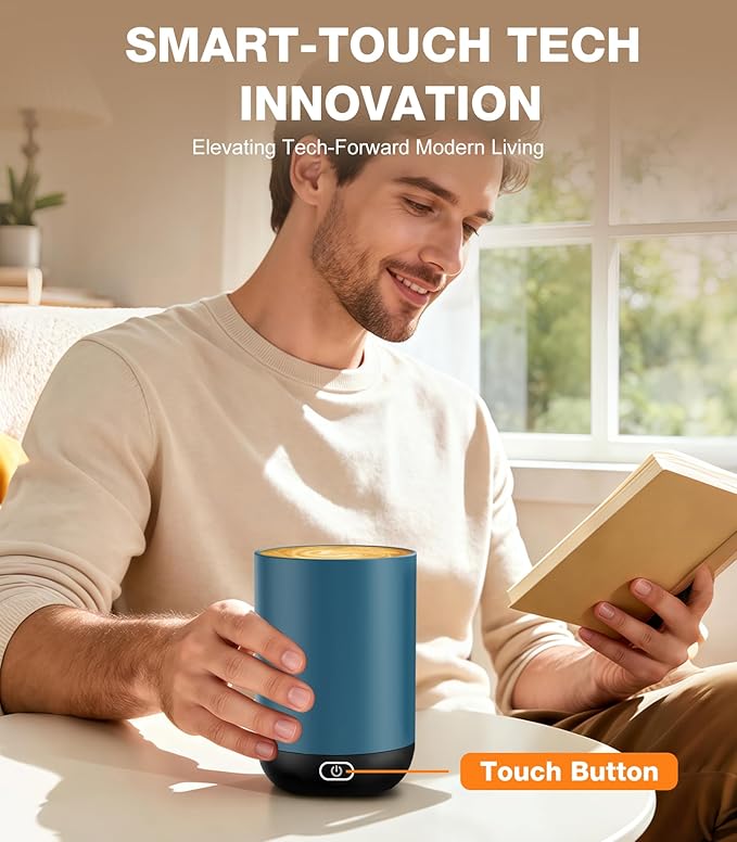 Self Heating Coffee Mug T1-16oz Fast Heating & Ultra Long-Lasting Battery Life, Heated Coffee Mug Up to 149℉ - Touch & App Controlled Coffee Mug, Birthday Gifts for Women and Men