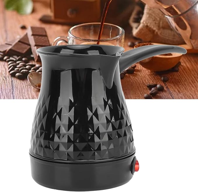 Turkish Coffee Pot, 600ml Electric Turkish Coffee Maker, ABS and Stainless Steel Turkish Coffee Machine with Removable Handle as Accessory for Heating Water and Others