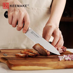 KEEMAKE Kitchen Knife Set, 3PCS Sharp High Carbon Stainless Steel Knives Set for Kitchen with Ergonomic Handle, Chef Knife set Professional Carving Knife Set for Meat Vegetable Fruit