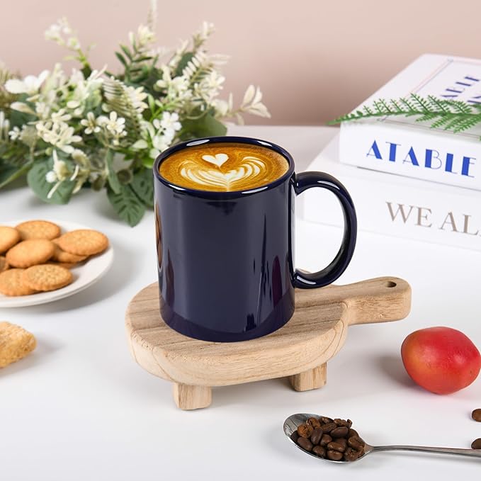 12oz coffee mug set of 6 Coffee Mugs for Coffee, Tea, Cocoa, Milk（cobalto）
