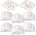 Amyhill 4000 Pcs Individually Wrapped Wooden Coffee Stirrers, Disposable Coffee Stir Sticks Round End Sticks Bulk Wood Stirrers for Cocktail Hot Drinks Restaurant Bar Home Office (5.5 Inch)