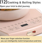 Health Pot Electric Kettle with Infuser,Smart Fruit Hot Tea Maker, Temperature Control and Tea Keep Warm, 12 Functional Procedures, 1.8 Liters of Capacity(pink)