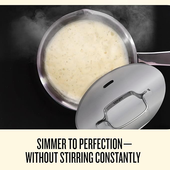 Alva Maestro 1.7QT Stainless Steel Saucepan with Lid – Non-Toxic Easy to Clean Pot, Oven Safe – Lasered Engrave Measurement, Induction Ready – Belgian-Designed for Effortless, Healthy Everyday Cooking