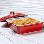 Emeril Lagasse Square Stoneware Baking Dish - 1.5Qt Lasagna Baking Dish, Perfect for Casseroles, Lasagna, and More!
