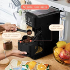 Beautiful Perfect Grind Programmable Single Serve Coffee Maker with Touch-activated Display, Programmable and Integrated Burr Grinder, 64oz Water Reservoir (Black Sesame)