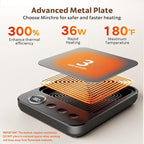 Coffee Mug Warmer & Mug Set for Desk, 36W Mug Warmer with Temperature Display, 1-12H Timer & 6 Temperature Settings, Fast Heating, Auto Shut Off, Smart Coffee Cup Warmer for Coffee (Black Set)