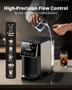AIRMSEN Grind & Brew Coffee Maker with Grinder - Single Serve Machine Compatible with K-Cup Pods & Ground Coffee, 1000W Fast 6-14oz Brewer, Descaling Alert, Touchscreen & 50oz Removable Tank