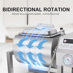 CLIVIA Vacuum Tumbler Marinator, 18L Meat Tumbler Marinator Machine, Three-Speed Automatic Bidirectional Rotation, Stainless Steel Marinating Curing Meat Tenderizer for Chicken Steak Burger Shop