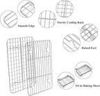 Baking Sheet with Rack Set, Yododo Set of 4 (2 Sheets + 2 Racks), Stainless Steel Cookie Sheet Baking Pan Tray with Cooling Rack, Non Toxic & Heavy Duty & Easy Clean - Size of 10 inch
