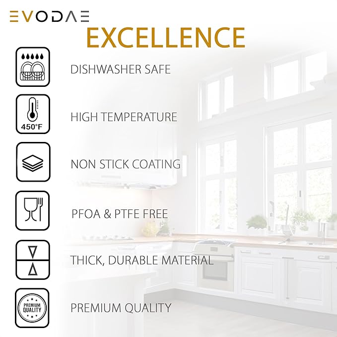 EVODAE® Mini Bundt Cake Pans Set of 2 – 12 Cup (2x6) – Nonstick Black Coated Tube Pans – Perfect for Fall Baking, Pumpkin Spice & Holiday Treats – PFOA & PTFE Free